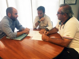 Jordi Carrasco, Carlos Sanlorenzo y Carlos Torrado, en la reunión